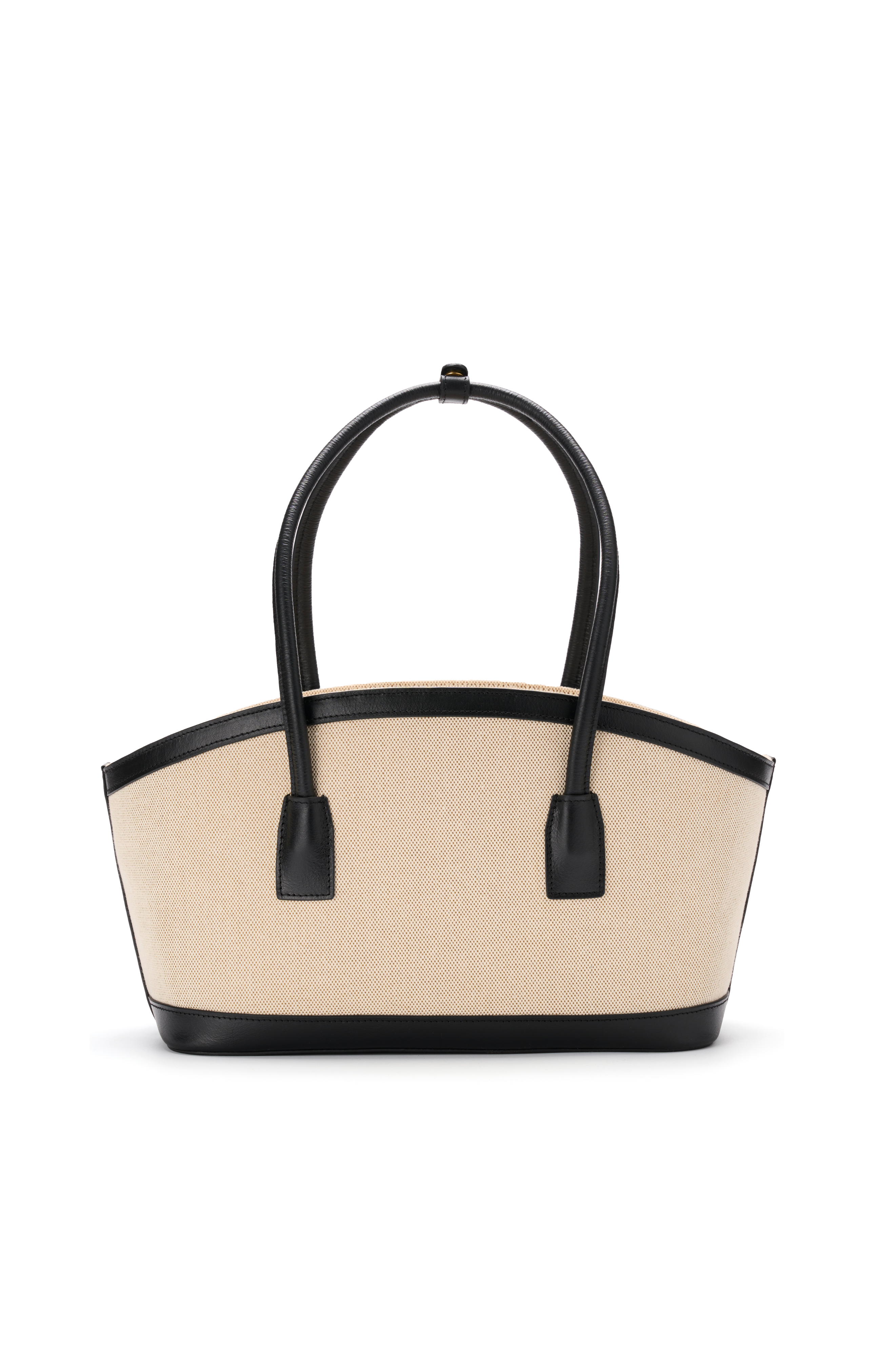 JURGI TAVO Canvas Tote with Leather Trim, Alternate, color, Beige/Black