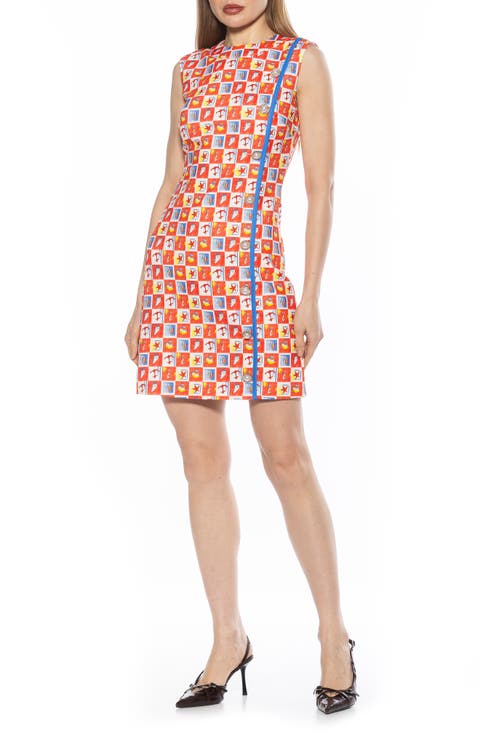 Stripe Detail Sleeveless Shift Dress