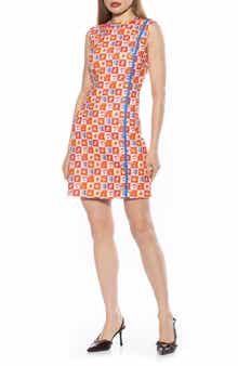 Alexia Admor Stripe Detail Sleeveless Shift Dress