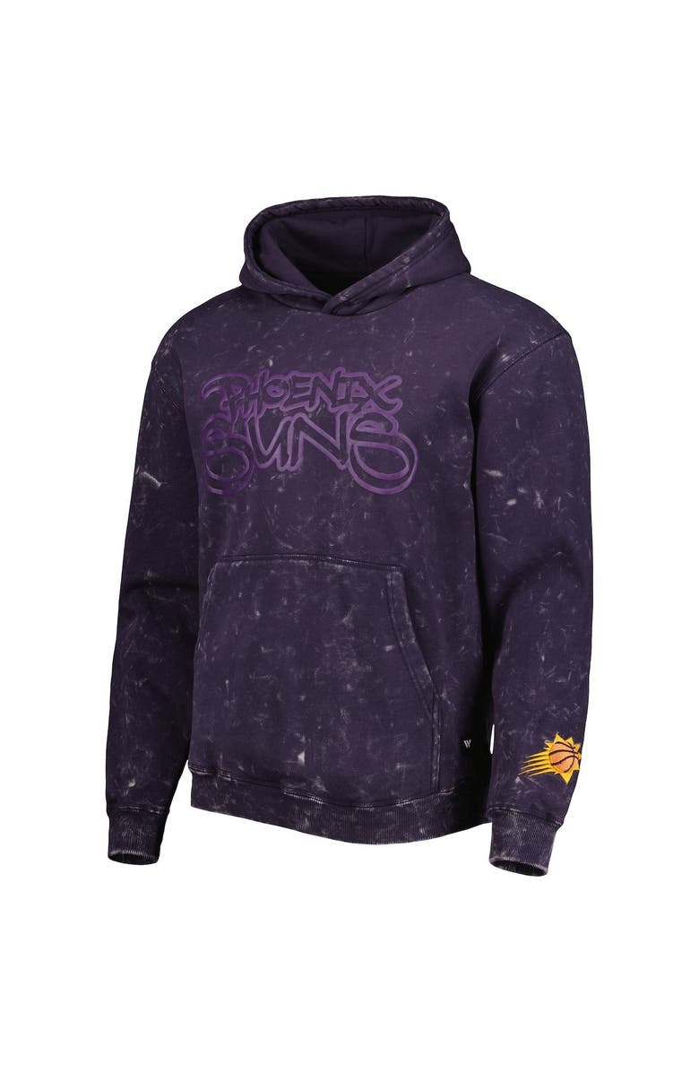 THE WILD COLLECTIVE Unisex The Wild Collective Purple Phoenix Suns Tonal Acid Wash Pullover Hoodie, Alternate, color, Purple