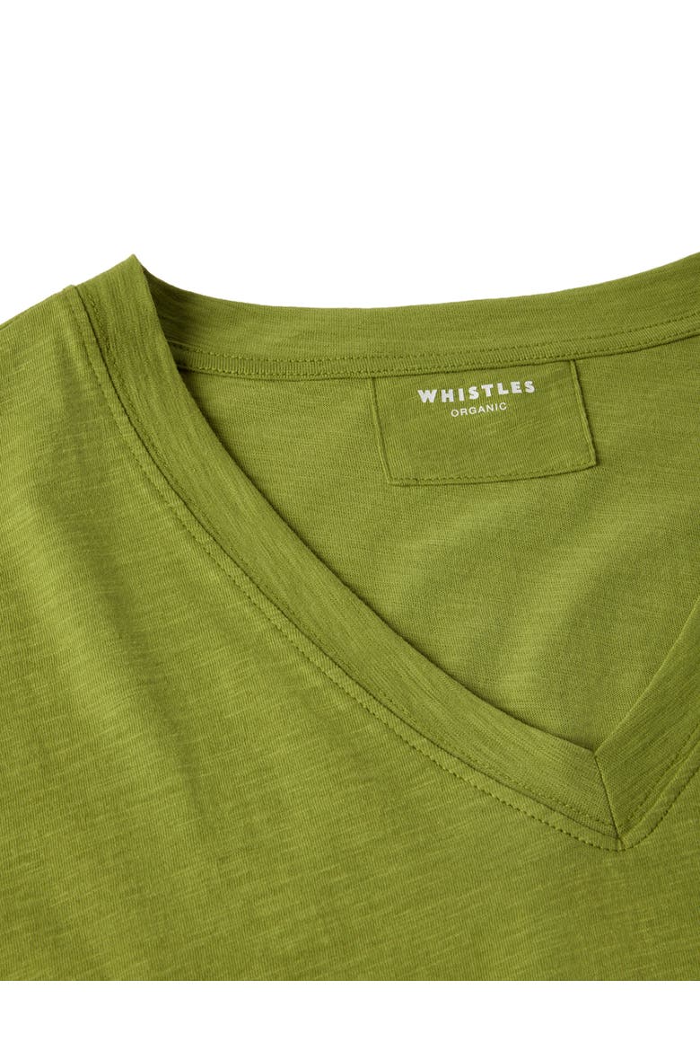 Willa V-Neck Cap Sleeve T-Shirt, Alternate, color, Green