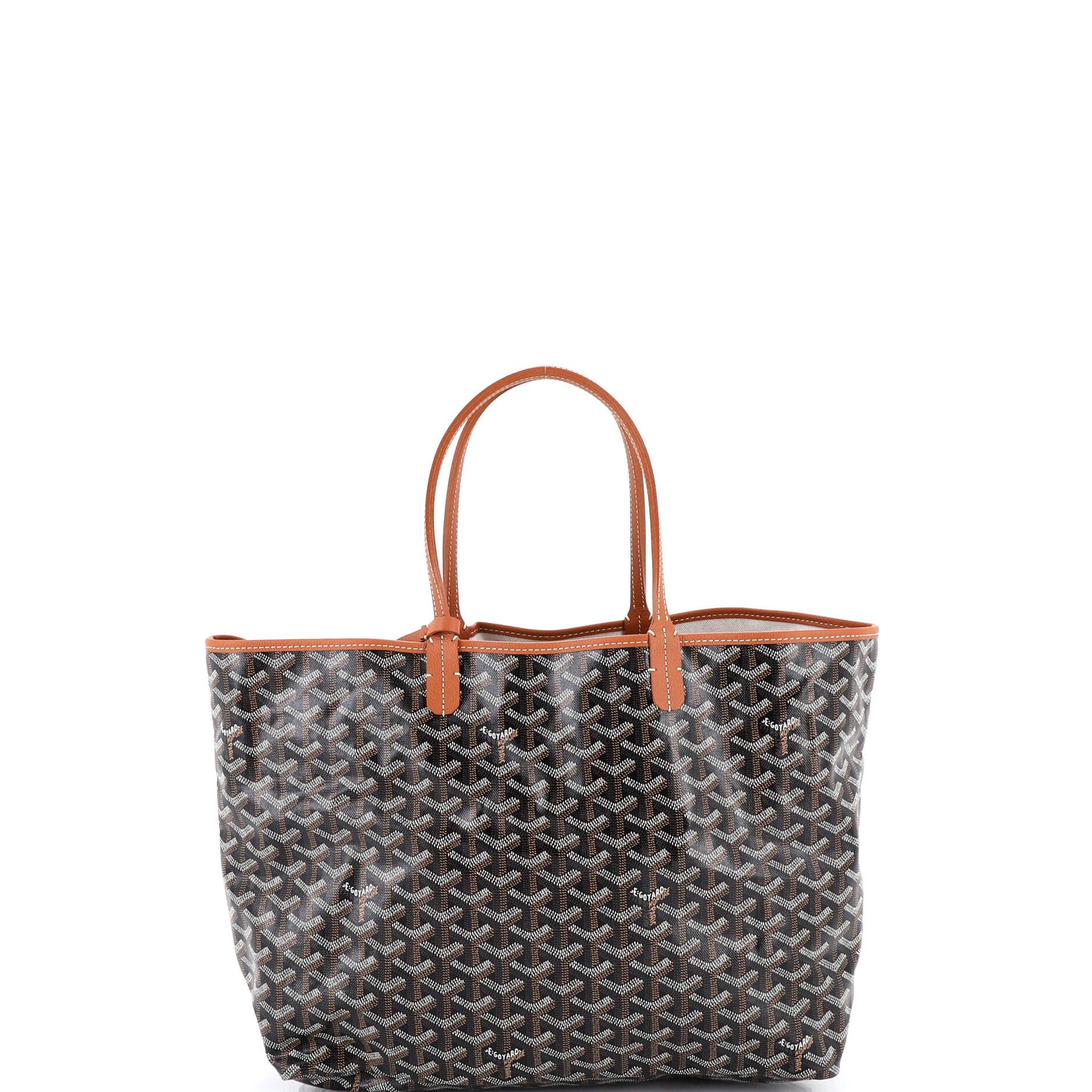 Pre-Owned Goyard Saint Louis Tote Coated Canvas PM, Main, color, Brown