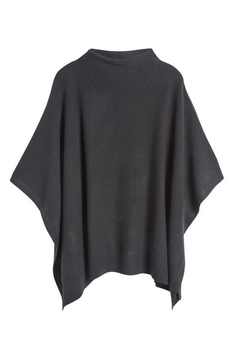 Cashmere Funnel Neck Poncho