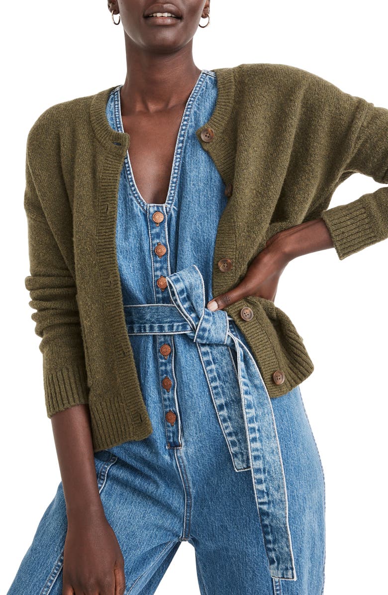 Madewell Colburne Coziest Textured Yarn Cardigan Sweater, Main, color, 