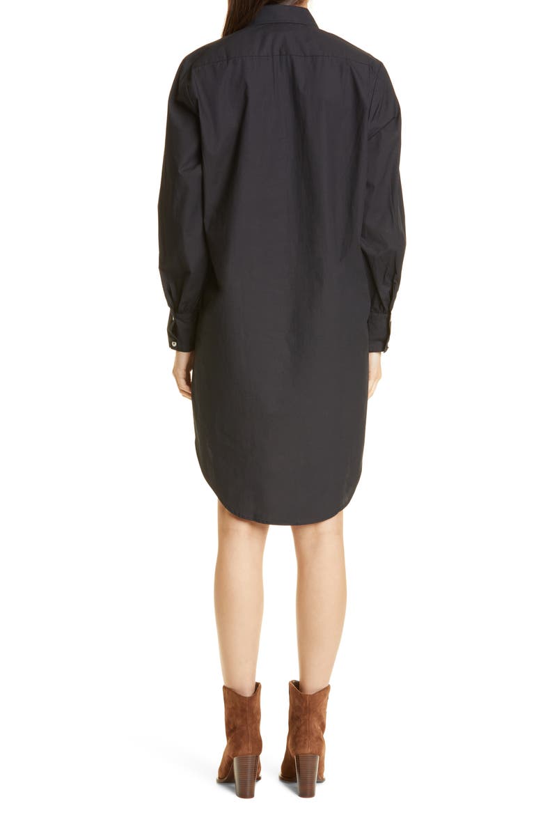 Holly Long Sleeve Shirtdress, Alternate, color, BLACK
