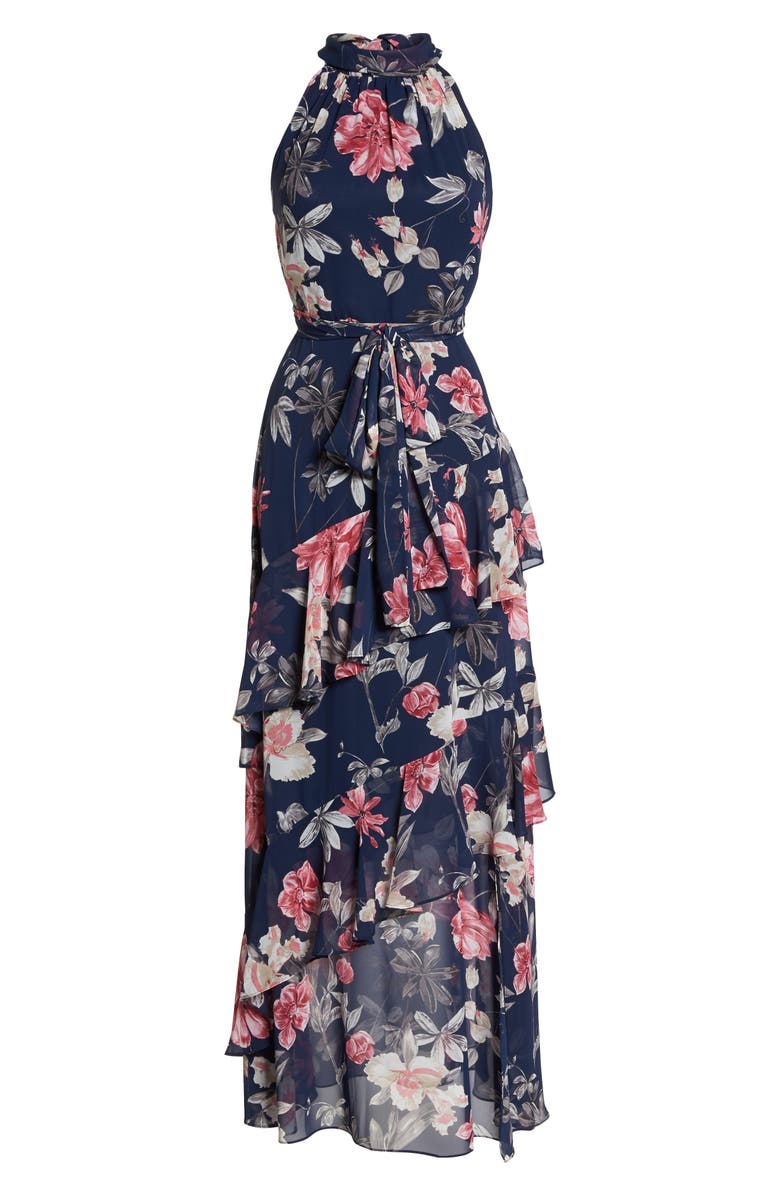 Eliza Reverse Stripe Strapless Maxi Dress