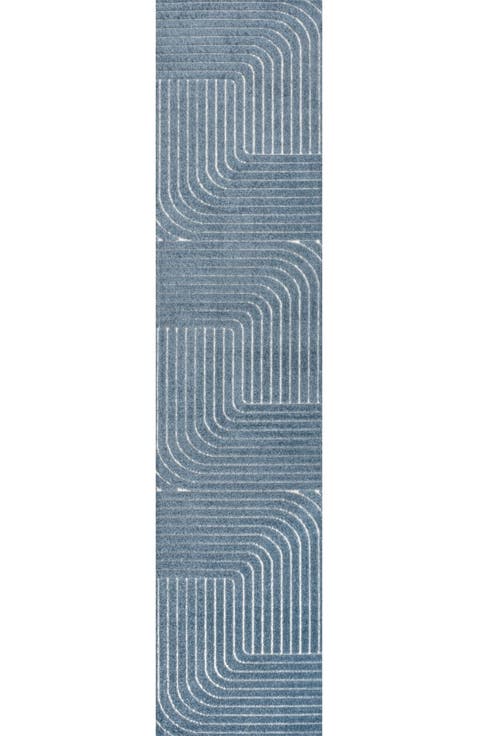 Odense High-Low Minimalist Angle Geometric Indoor/Outdoor Area Rug