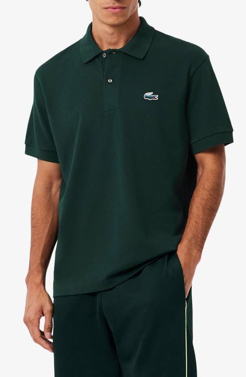 Classic Fit Landscape Crocodile Cotton Piqué Polo