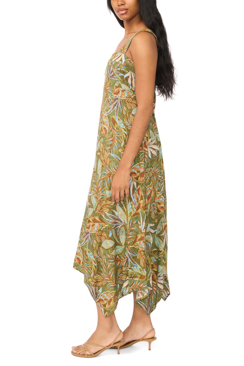 Hanky Hemsmocked Maxi Dress, Alternate, color, CLOVER