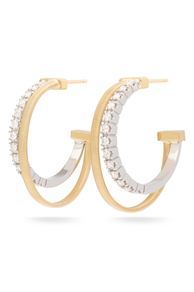 Masai Coil & Diamond Double Hoop Earrings, Alternate, color, 18K YELLOW GOLD