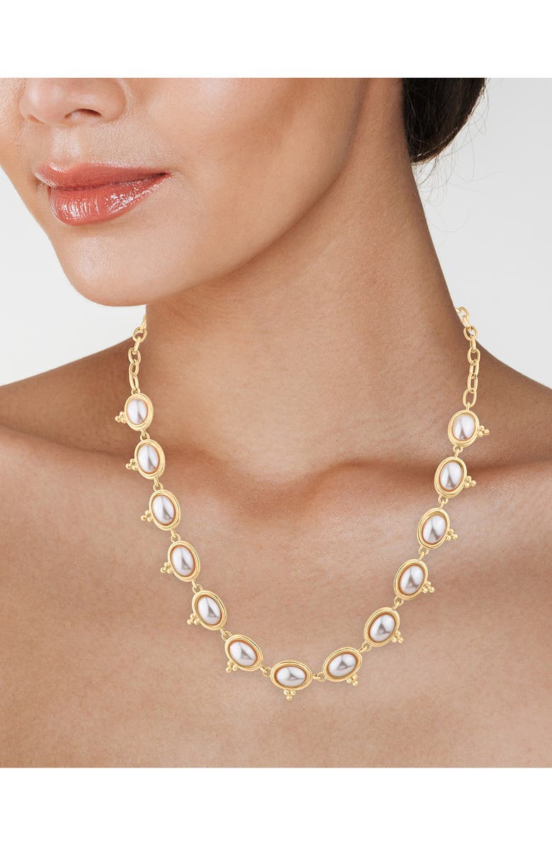 JARDIN Faux Pearl Frontal Necklace, Alternate, color, 