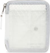 Comme des Garçons Clear Snakeskin Embossed Rectangular Zip Around Wallet