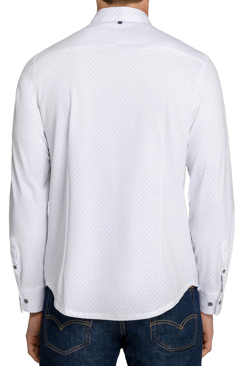W.R.K Slim Fit Abstract Floral Dot Reworked Button-Up Shirt, Alternate, color, White