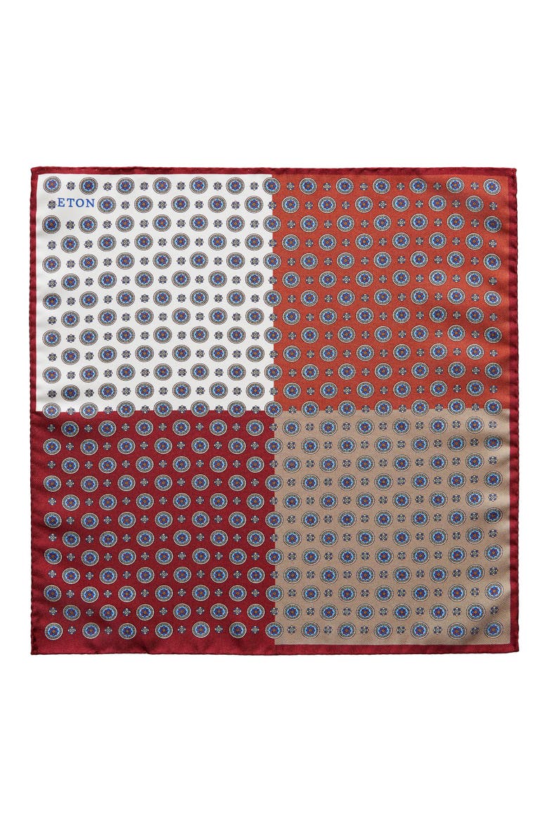 Four-in-One Silk Pocket Square, Alternate, color, BROWN
