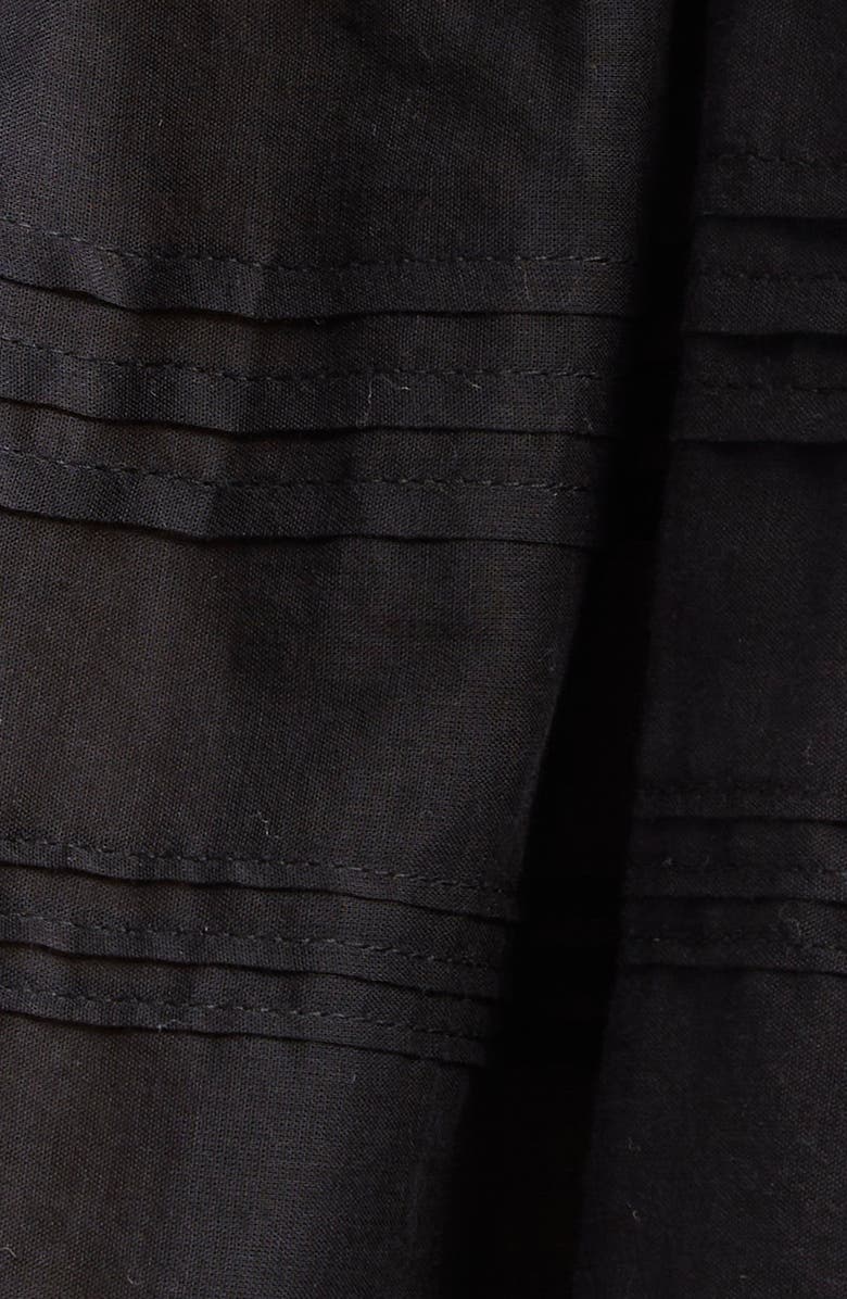 Isabel Marant Étoile Polly Lace & Eyelet Trim Cotton Pintuck Top, Alternate, color, Black