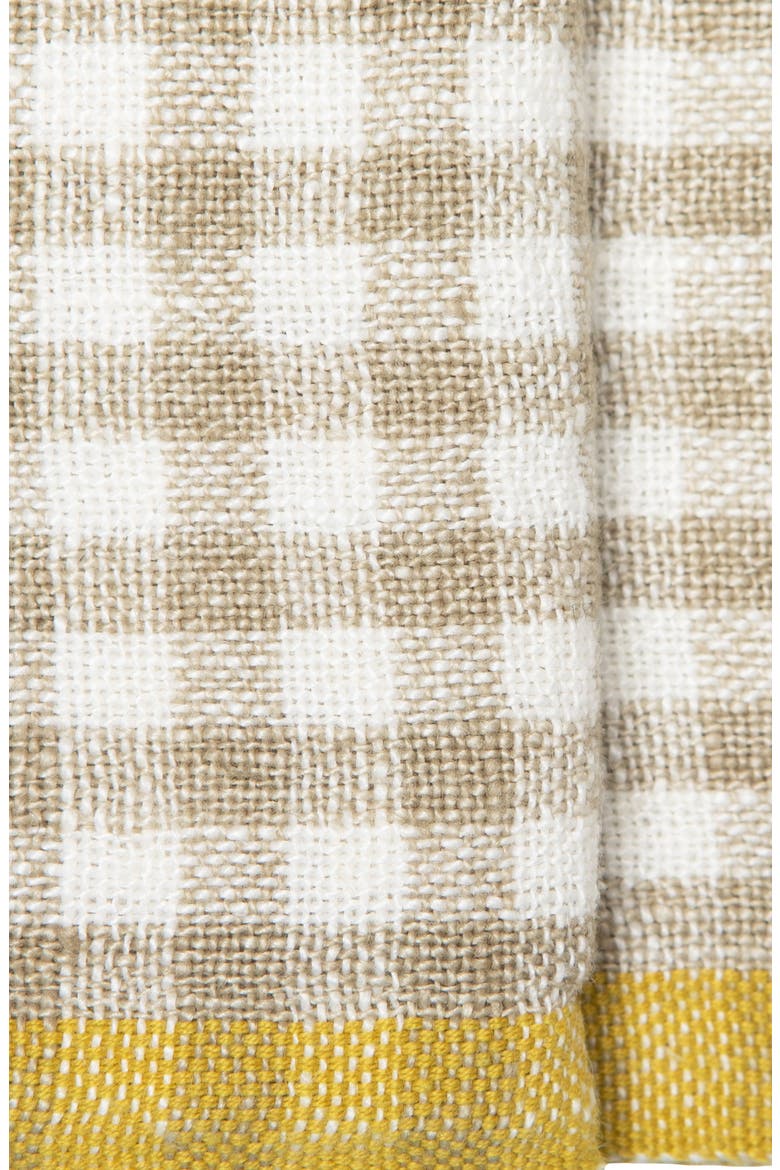 Set of 4 Two-Tone Gingham Napkins, Alternate, color, NATURAL/DIJON