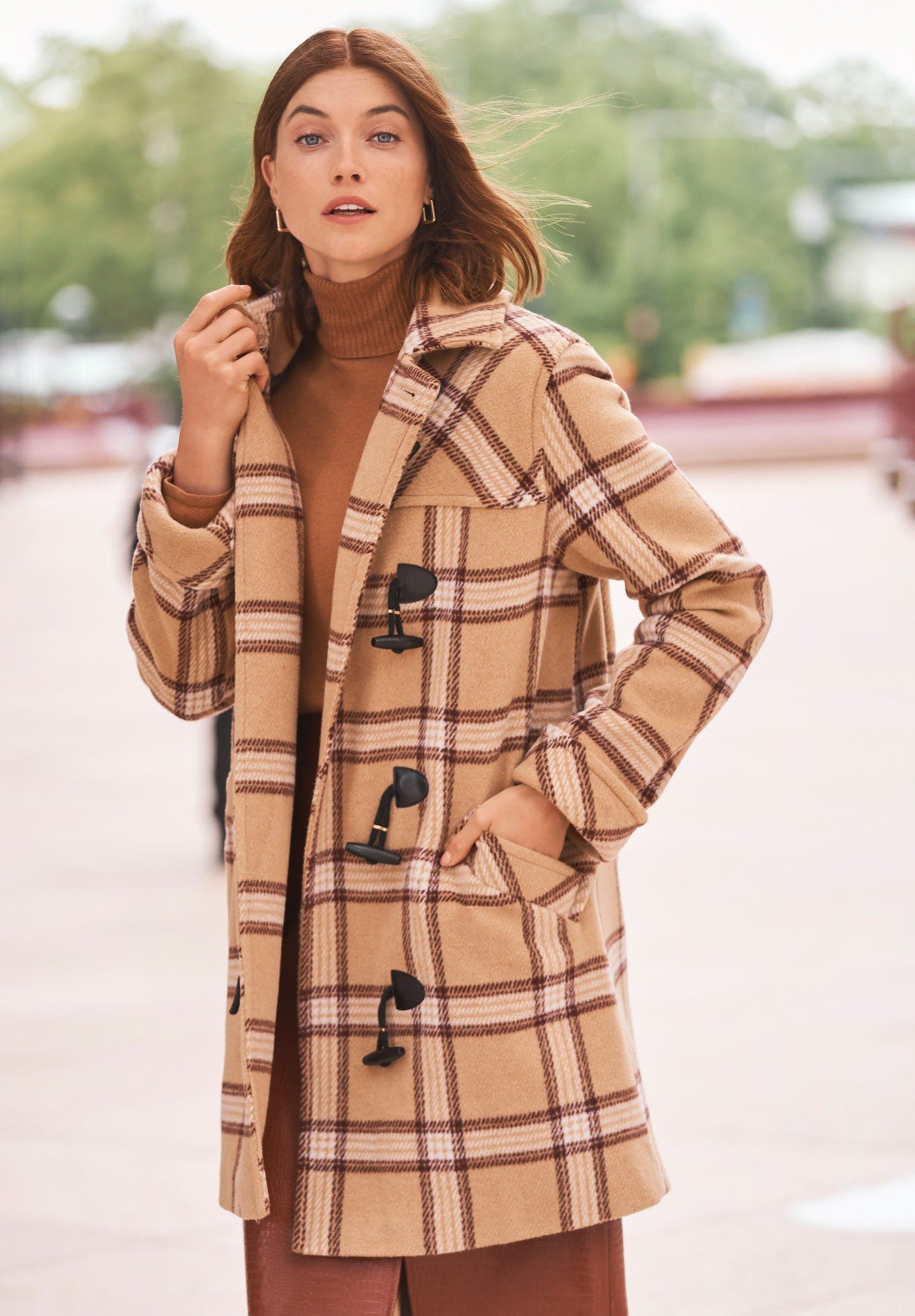Hooded Toggle Wool Coat - image 4