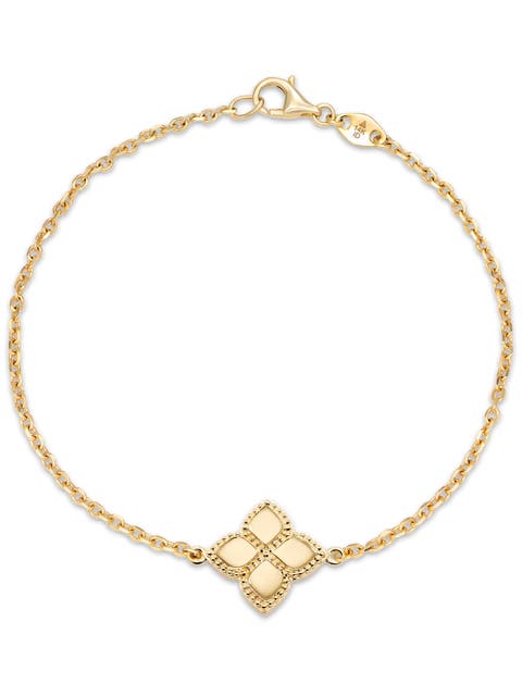 Clover Chain Bracelet in 14K Gold, 12mm
