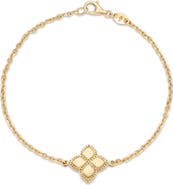 DEVATA Clover Chain Bracelet in 14K Gold, 12mm