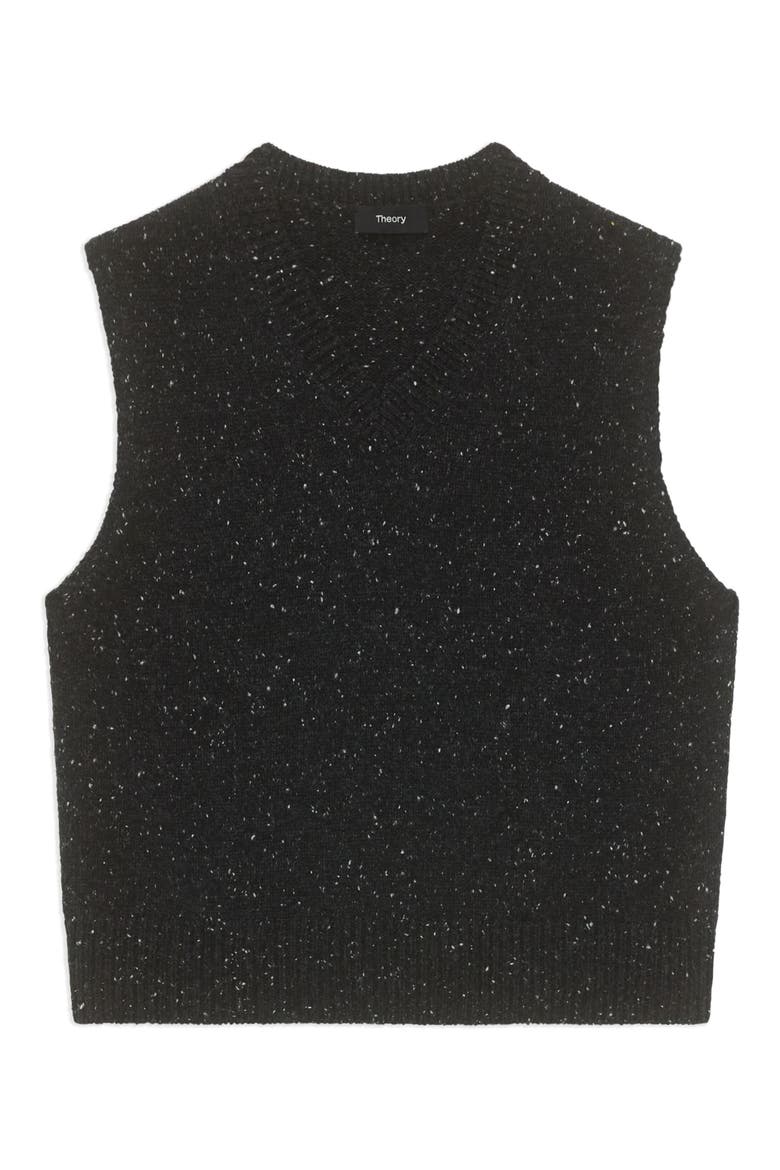 Marled Wool & Cashmere Sweater Vest, Alternate, color, CHARCOAL MULTI - QDY