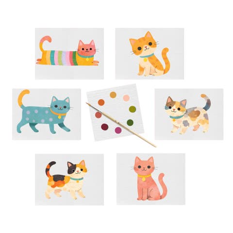 Cute Kitties Watercolor Postcard Kit