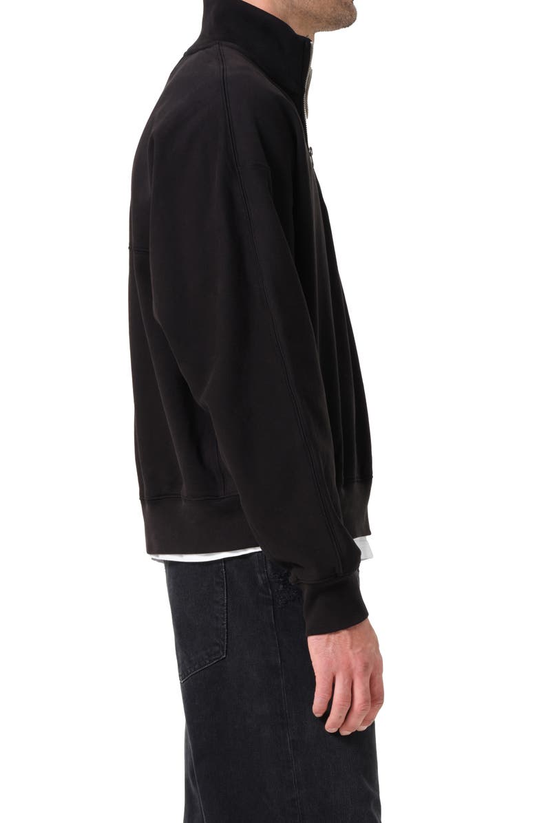 AGOLDE Idris Quarter Zip Pullover, Alternate, color, Black