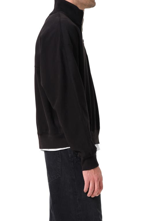Agolde Idris Quarter Zip Pullover In Black