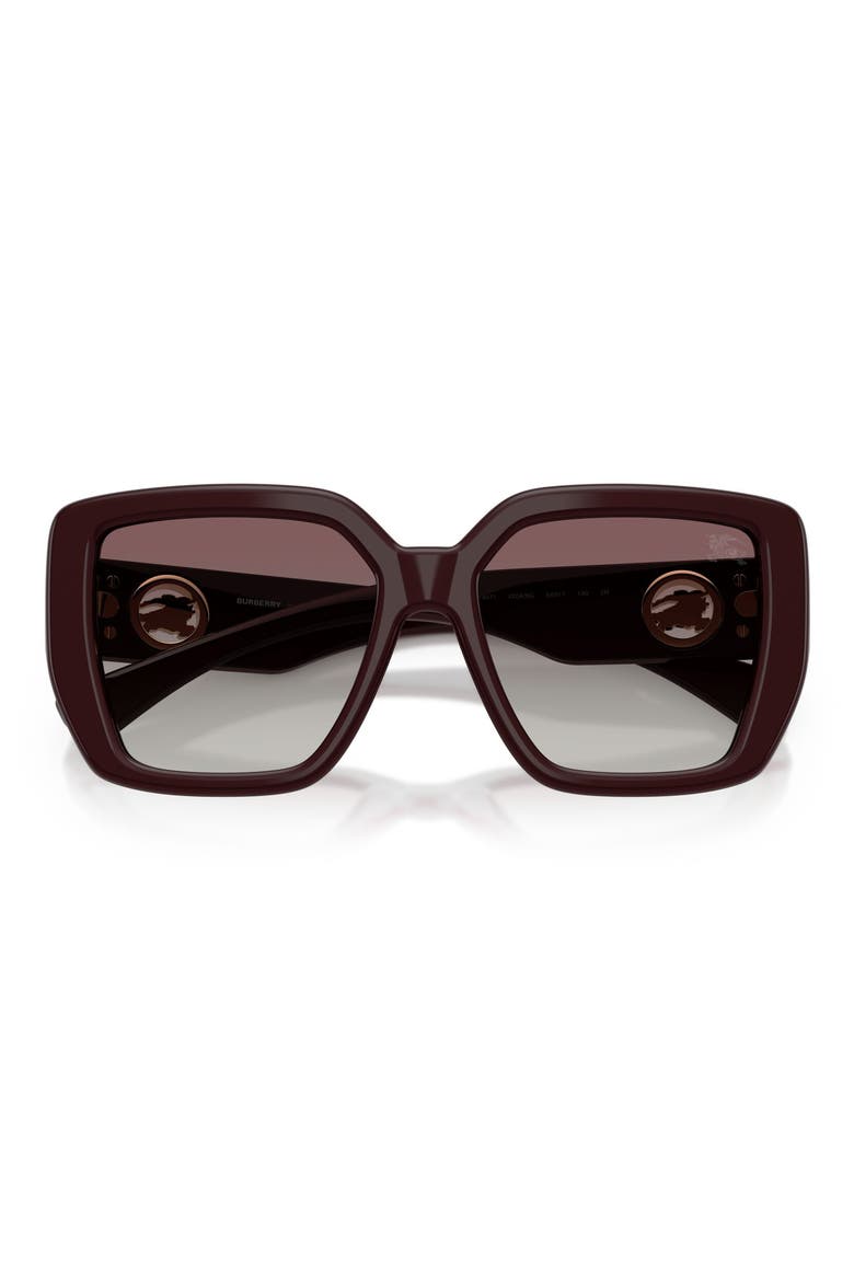 54mm Square Sunglasses, Alternate, color, BORDEAUX / GREY GRADIENT
