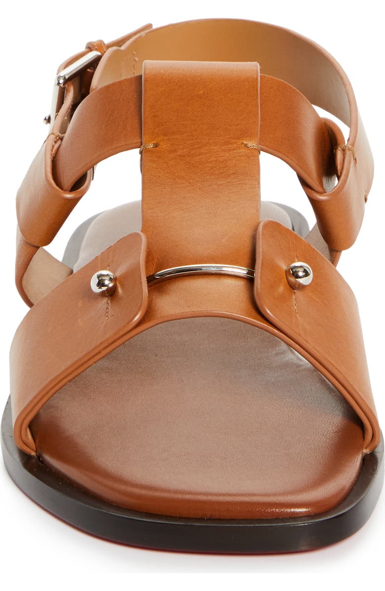 Christian Louboutin CHAMBELISS SANDAL FLAT CALF LI, Alternate, color, Cuoio