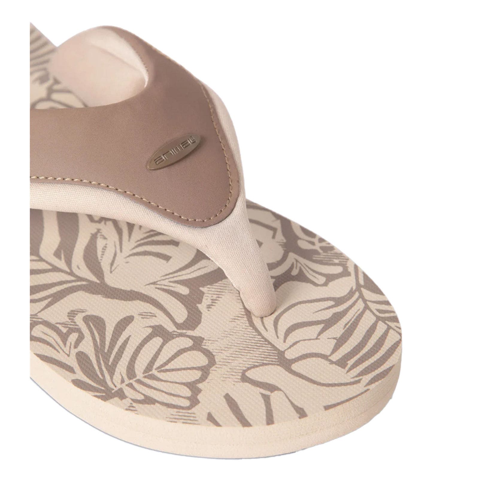 Jekyl Leaves Flip Flops, Alternate, color, Beige