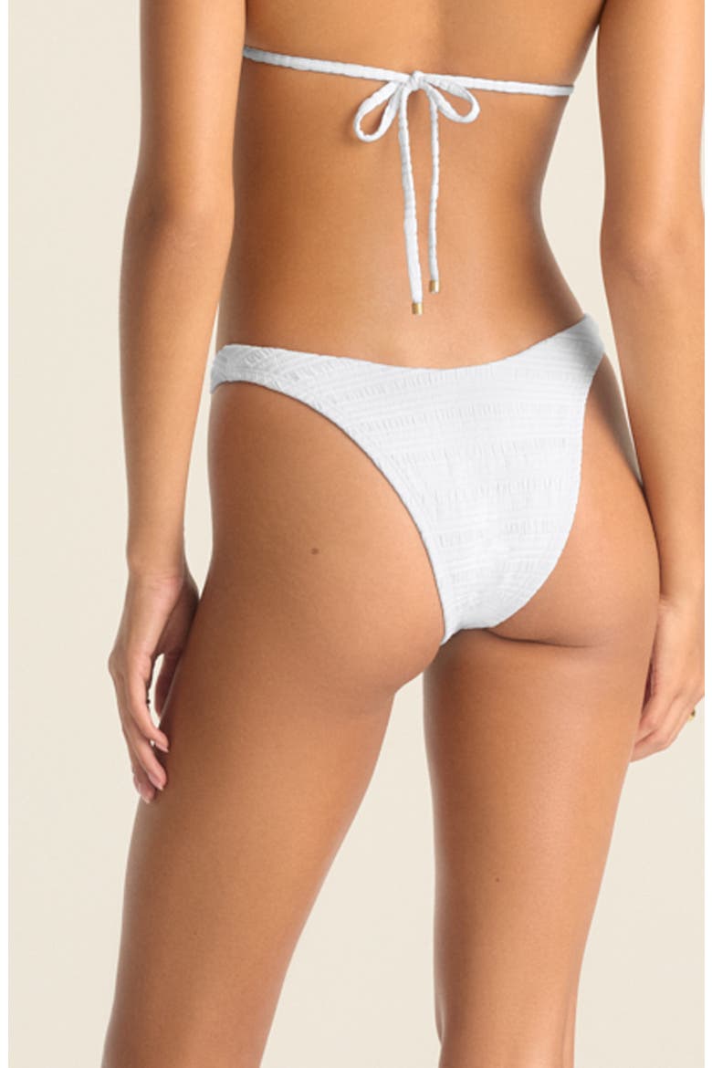 California High Leg Bikini Bottoms, Alternate, color, WHITE