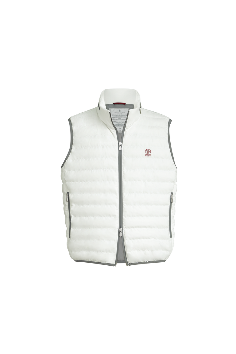 Nylon down vest, Alternate, color, Off-White