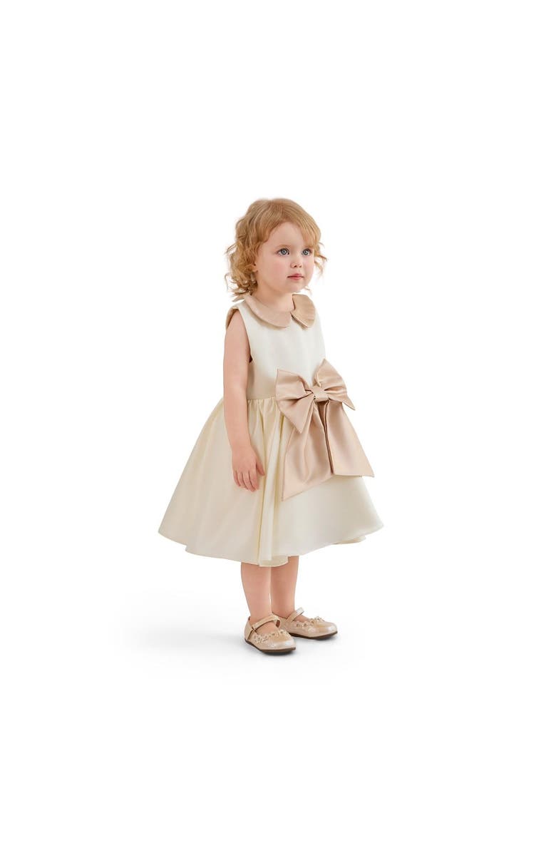 Tulleen Petal Bow Gown, Alternate, color, Ivory