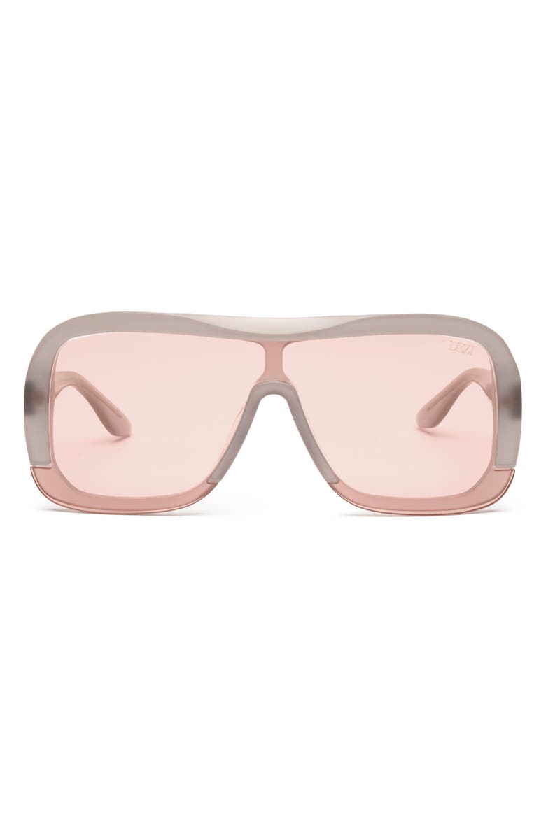 DEZI Afters Shield Sunglasses, Main, color, Gray / Warm Copper Brown