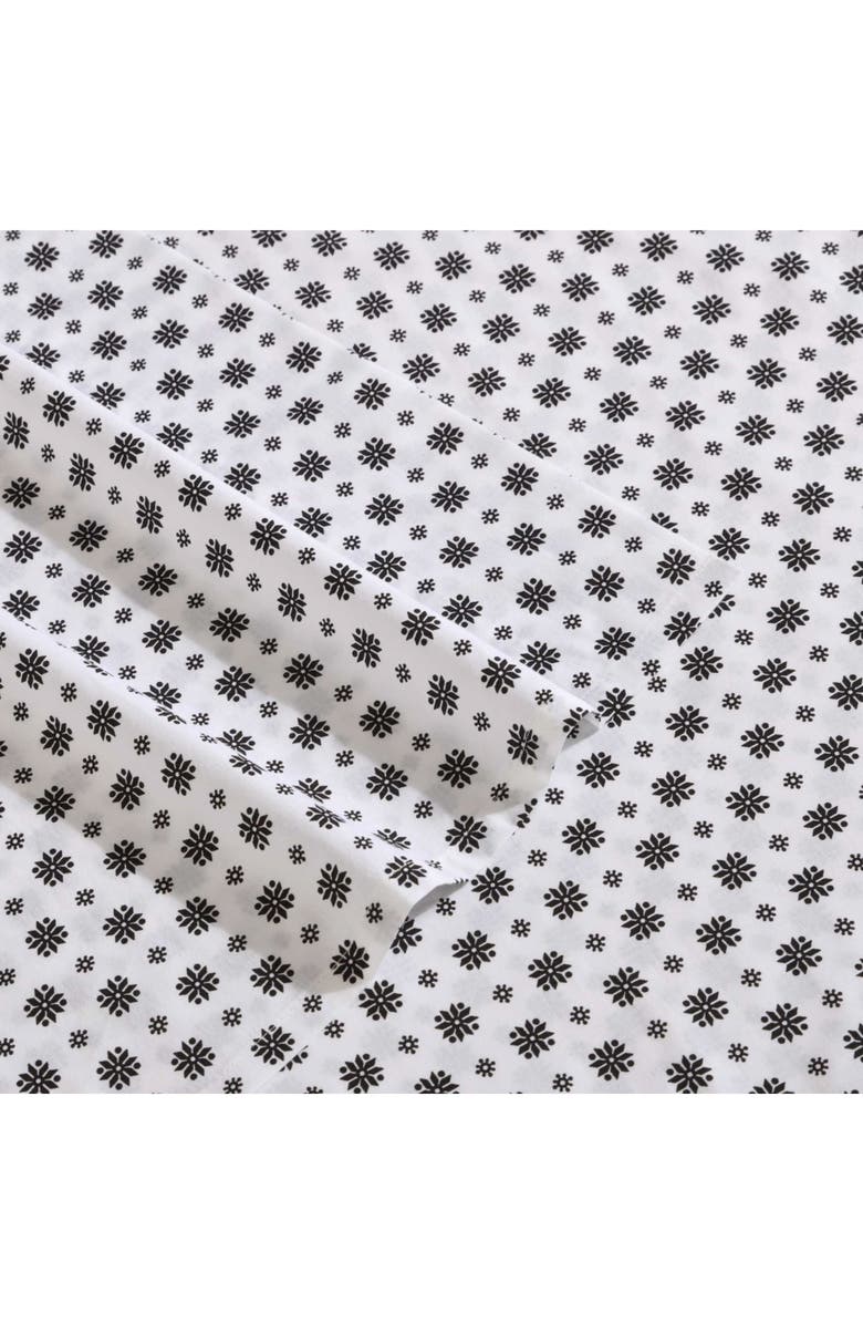 Eddie Bauer Fair Isle Sprinkle Cotton Sheet Set, Alternate, color, White/ Black