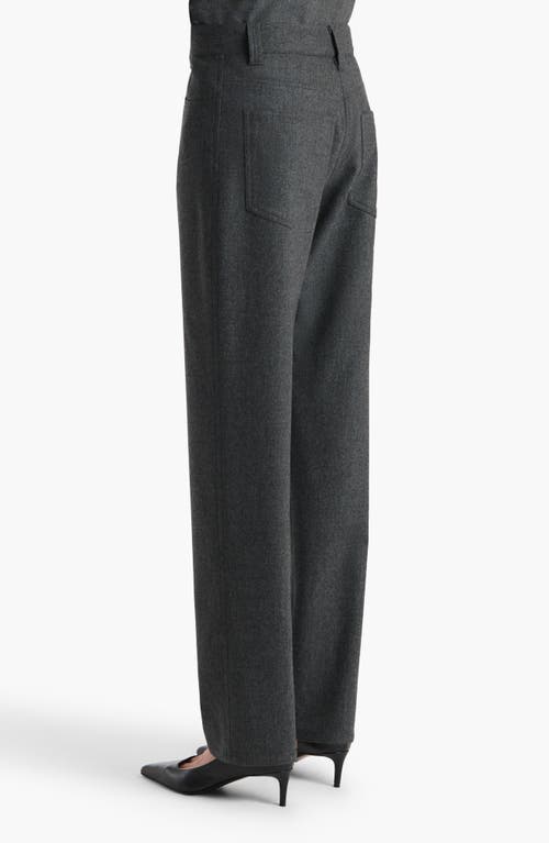 Khaite Callum Tapered Wool Pants In Gray
