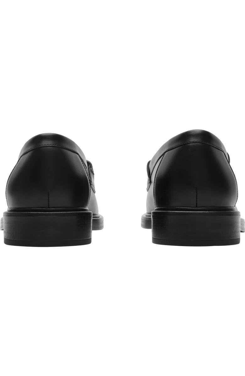 Burberry Leather Pembroke Loafers, Alternate, color, Black