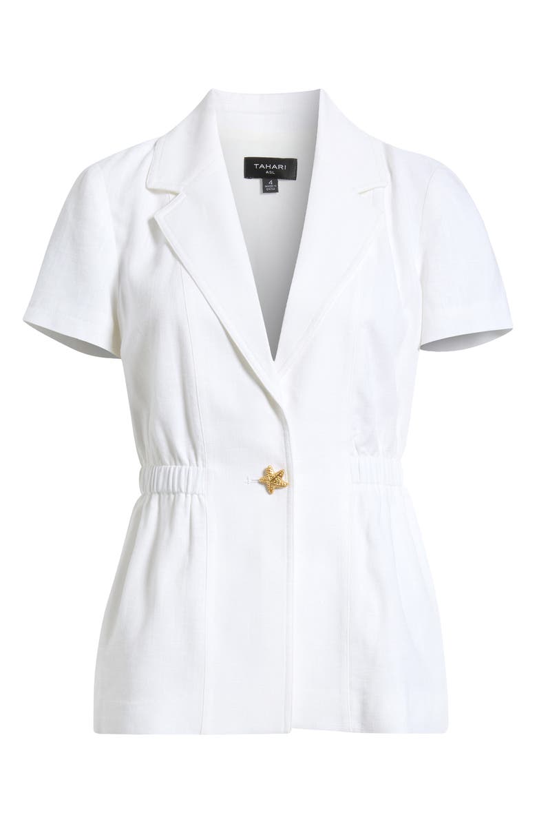 Tahari ASL Short Sleeve One-Button Jacket, Alternate, color,