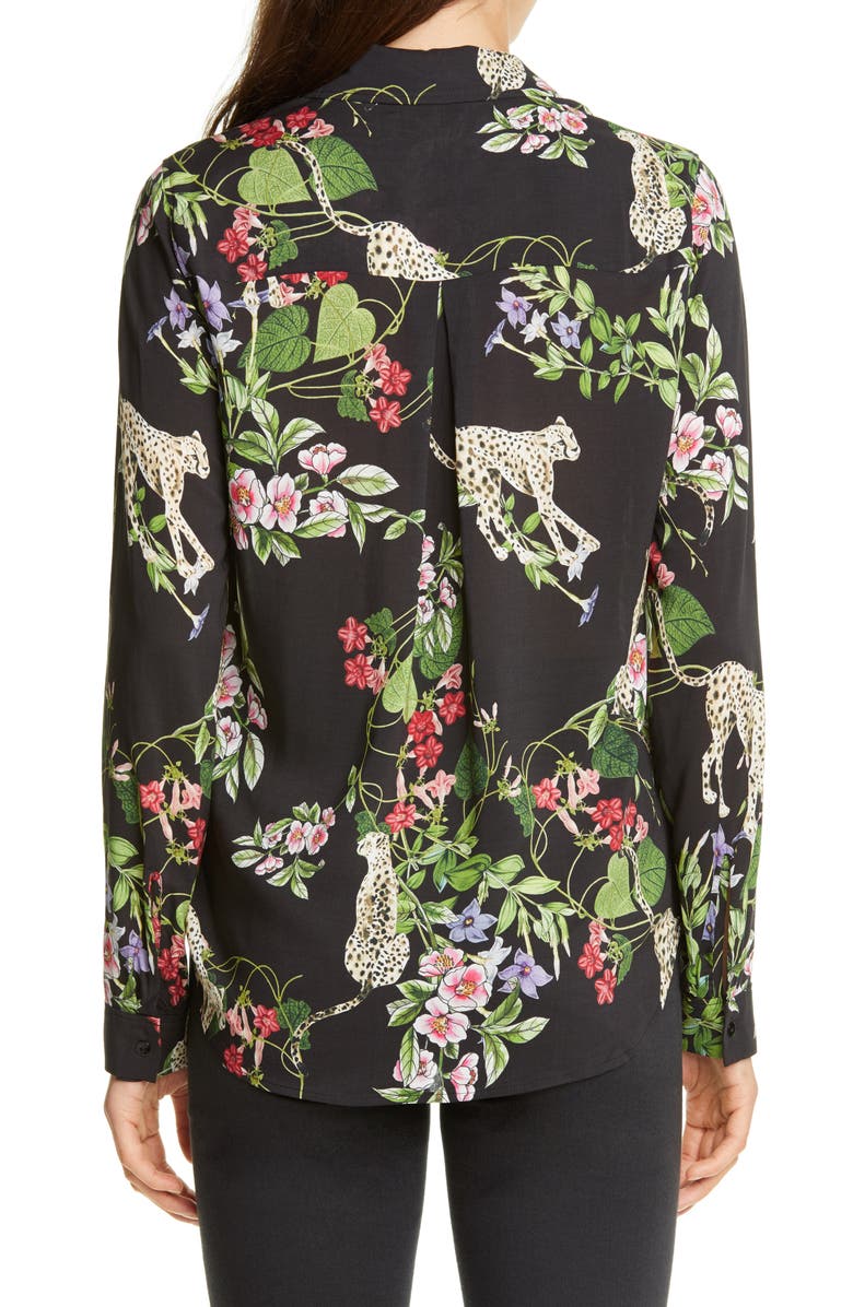 L'AGENCE Holly Polka Dot Blouse, Alternate, color, 