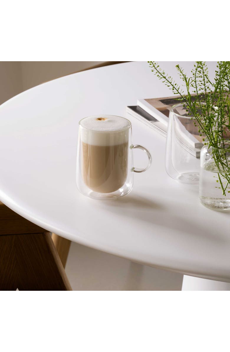 Villeroy & Boch Artesano Hot & Cold Beverage Latte Glass XL with Handle Pair, Alternate, color, NO COLOR