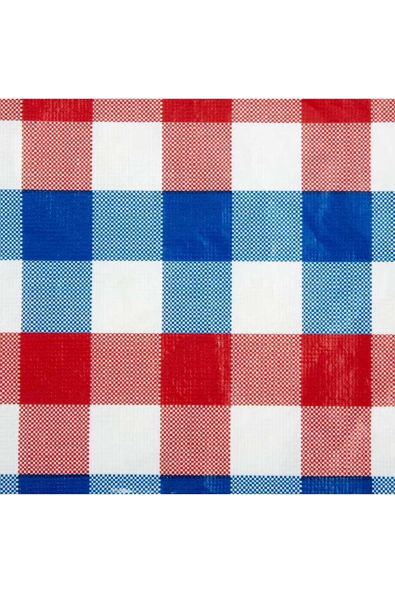 Vinyl Check Tablecloth, Red White & Blue, 60X84", Alternate, color, Red White & Blue
