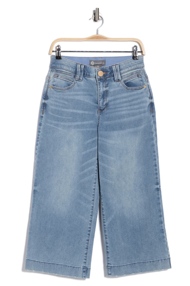 Crop Wide Jeans, Main, color, LIGHT BLUE