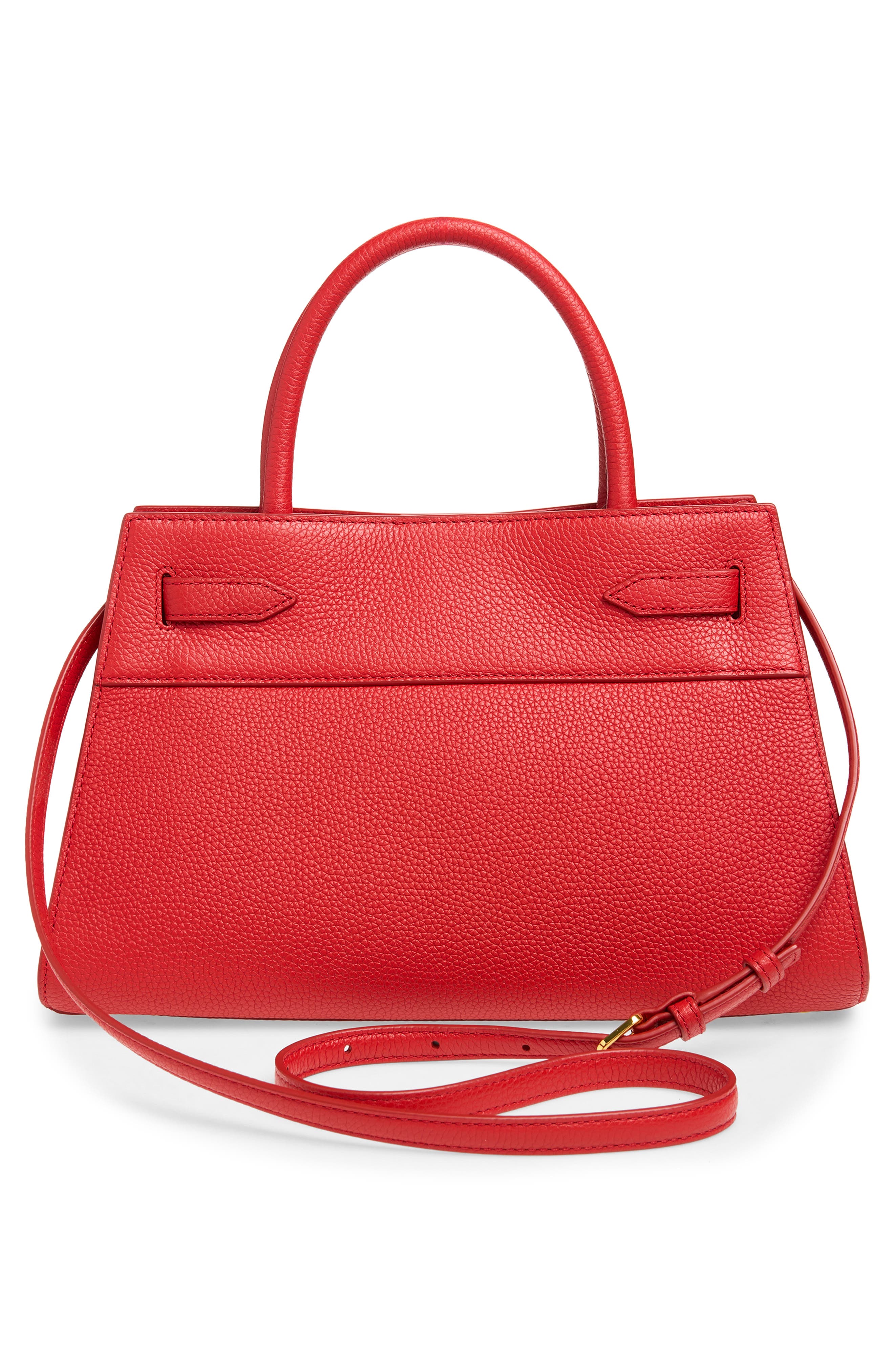 Veronica Beard Dash Leather Top Handle Bag, Alternate, color, Red