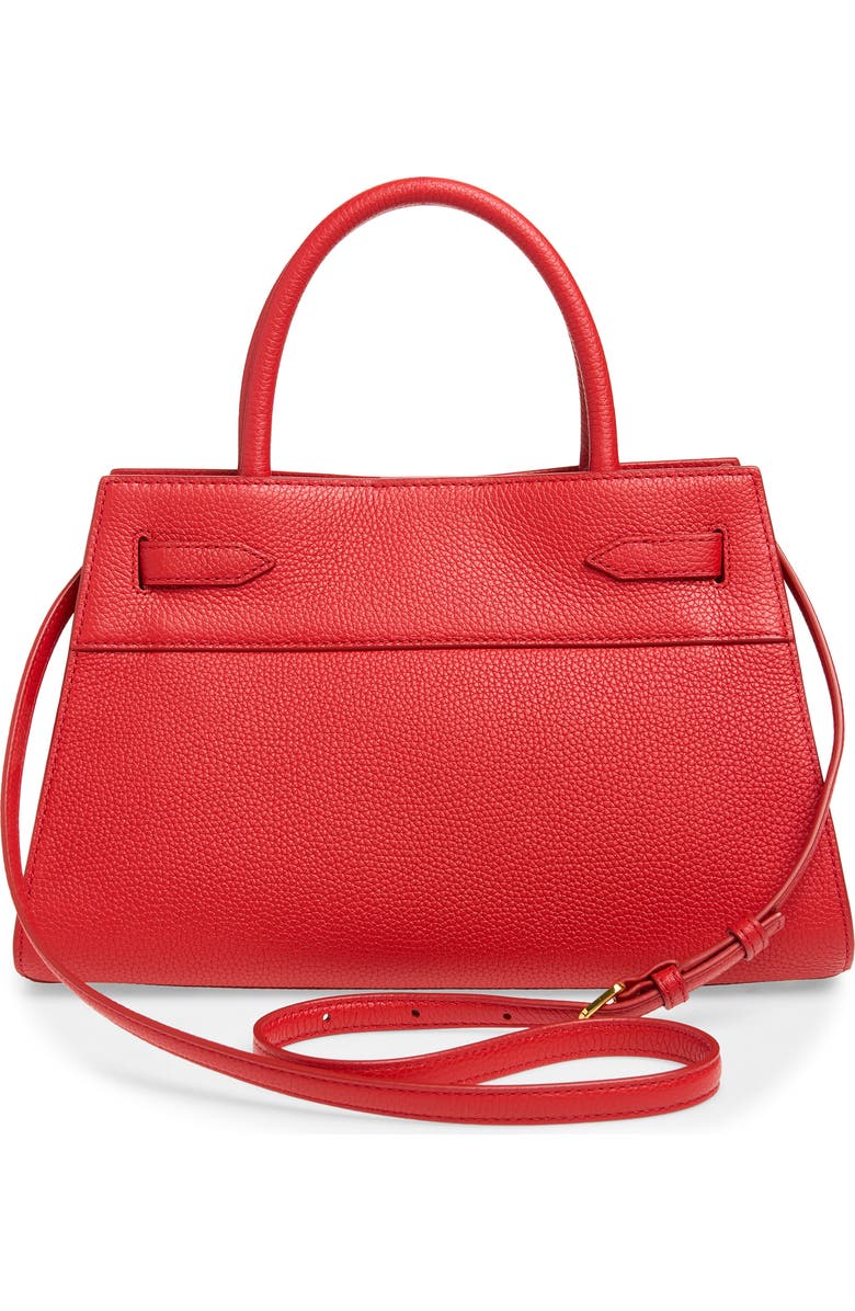 Veronica Beard Dash Leather Top Handle Bag, Alternate, color, Red