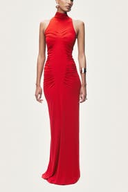 Nocturne Sleeveless Ruched Maxi Dress