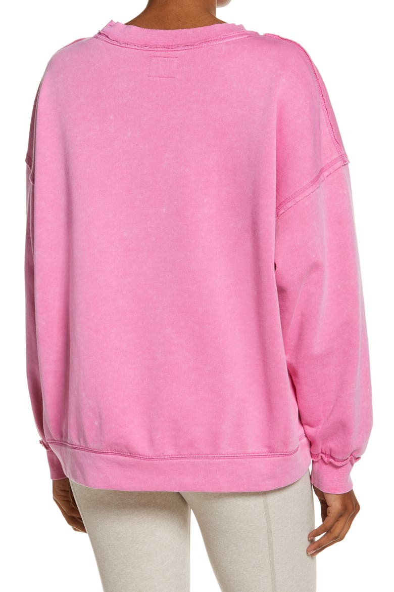 Free People FP Movement Metti Crewneck Sweatshirt, Alternate, color, VIVACIOUS VIOLET