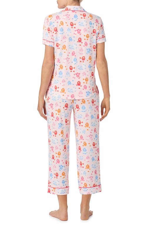 Kate Spade New York Print Crop Pajamas In Coral Mult