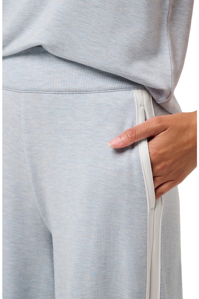 Cloud Terry Side Stripe Varsity Sweatpants, Alternate, color, HEATHER ASHLEY BLUE