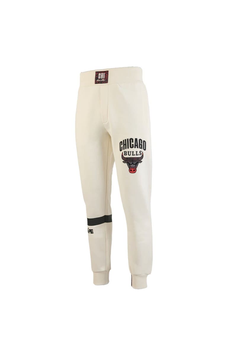Two Hype Men's NBA x Two Hype Cream Chicago Bulls Culture & Hoops Collection Premium Jogger Pants, Alternate, color, Cream