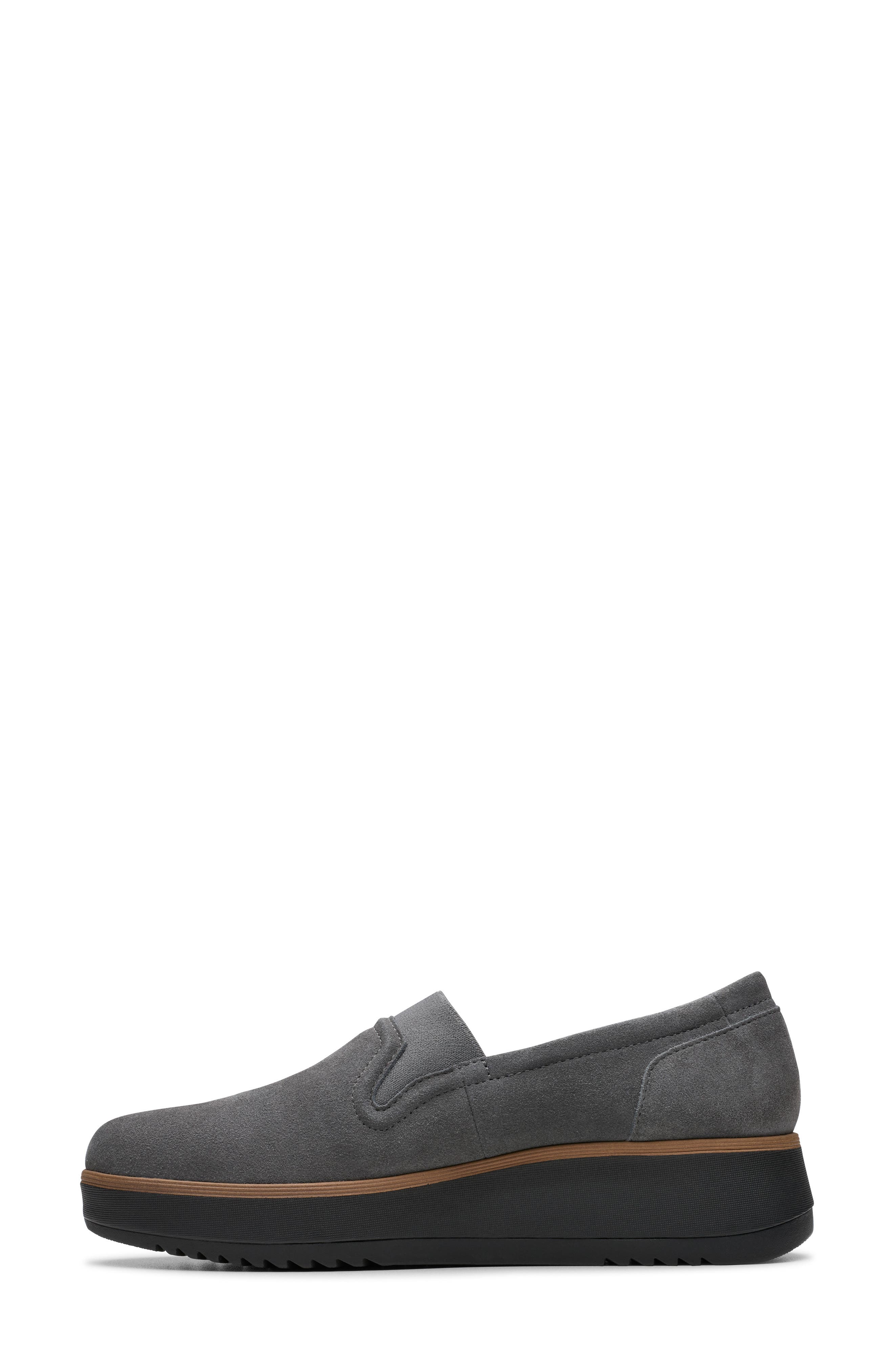 Clarks<sup>®</sup> Zylah Sky Platform Loafer, Alternate, color, Dark Grey Sde
